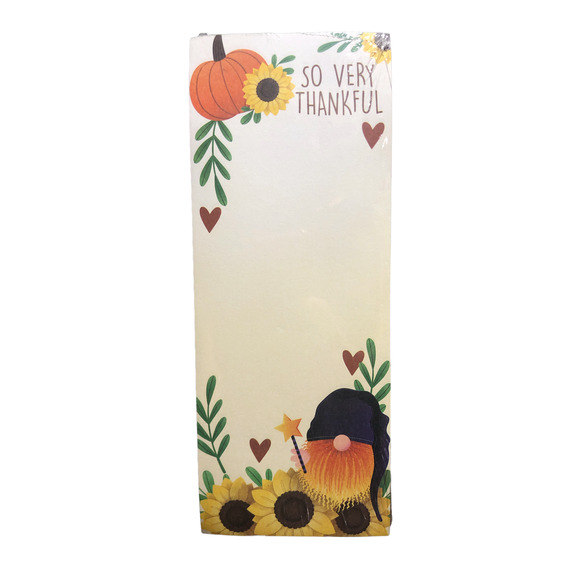 Gnome Magnetic List Note Pads 30 Sheets - So Very Thankful Fall - Picture 1 of 3